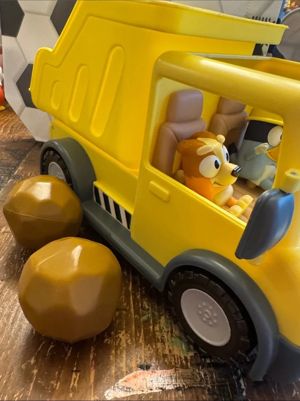 Bluey and Bingo Yellow Kids Dump Truck Toy